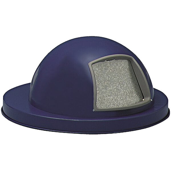 A blue steel dome top lid with a grey screen.
