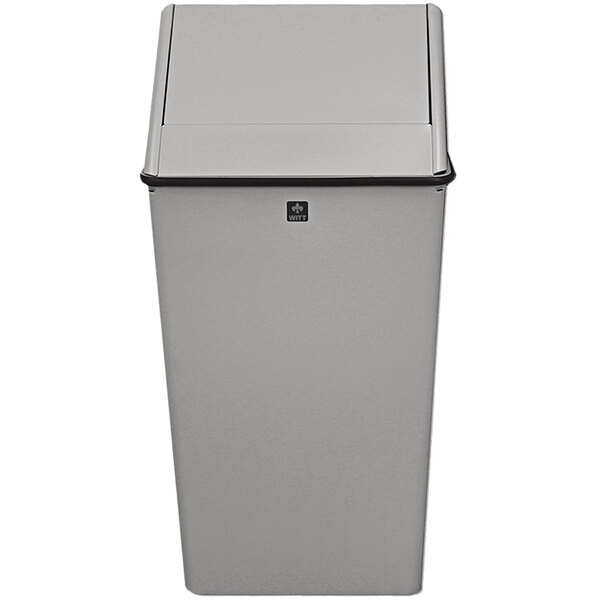Witt Industries 1311HTSL 13 Gallon Slate Gray Steel Decorative Waste