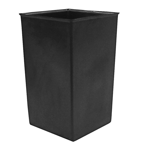 A black square plastic liner for a Witt Industries trash receptacle.