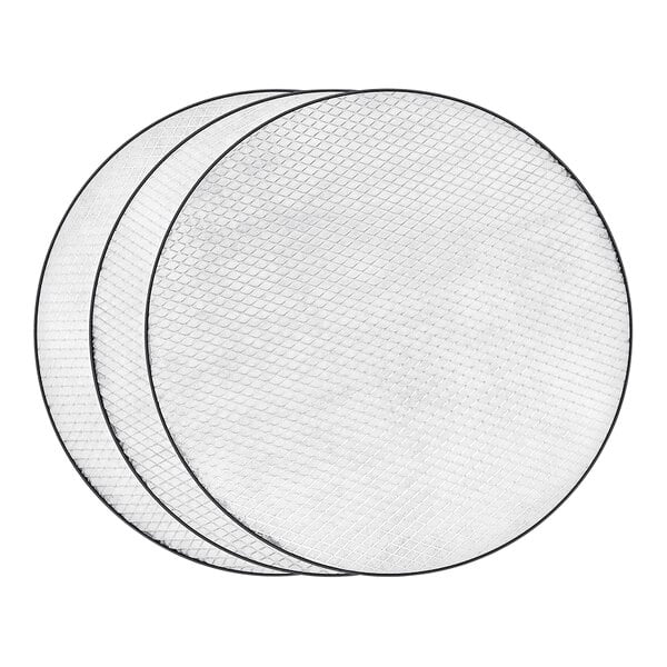 A set of three round white AlorAir MERV-8 filters.