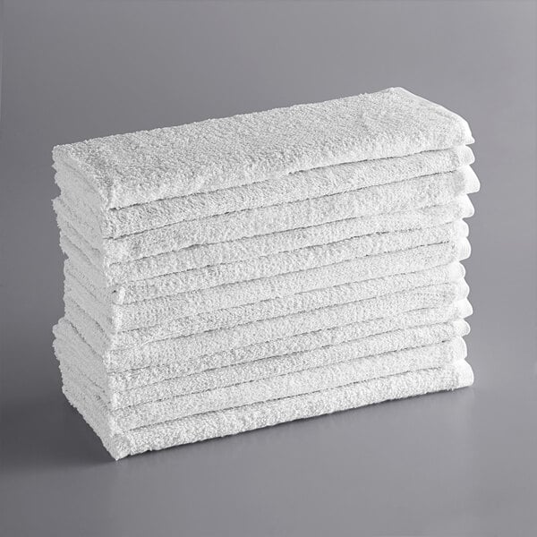 16x19- Bar Towels All White 100% Cotton