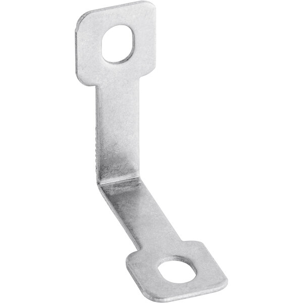 An Avantco metal bracket with holes on the side.