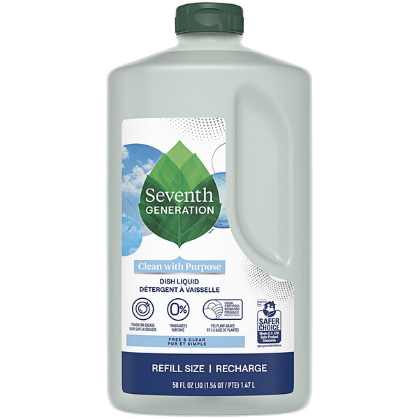 Seventh Generation 22724 Free & Clear 50 fl. oz. Liquid Dish Soap