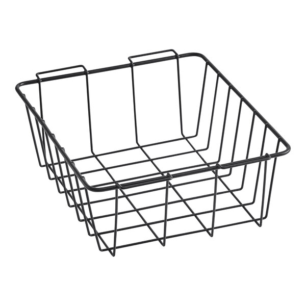 A black wire basket with a handle designed for a CaterGator cooler.