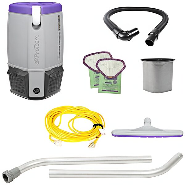 ProTeam 107742 Super Coach Pro 6 Qt. Backpack Vacuum with 101338