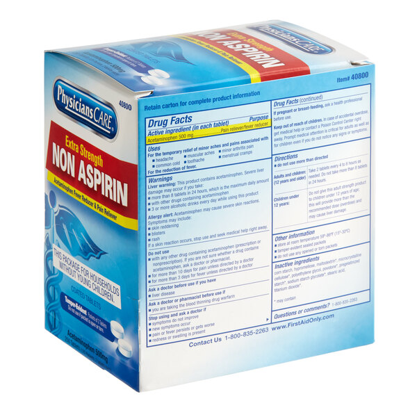 PhysiciansCare 40800001 Extra Strength NonAspirin Acetaminophen