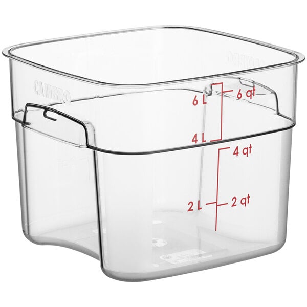 Cambro 6SFSPROCW135 CamSquare® FreshPro Food Container