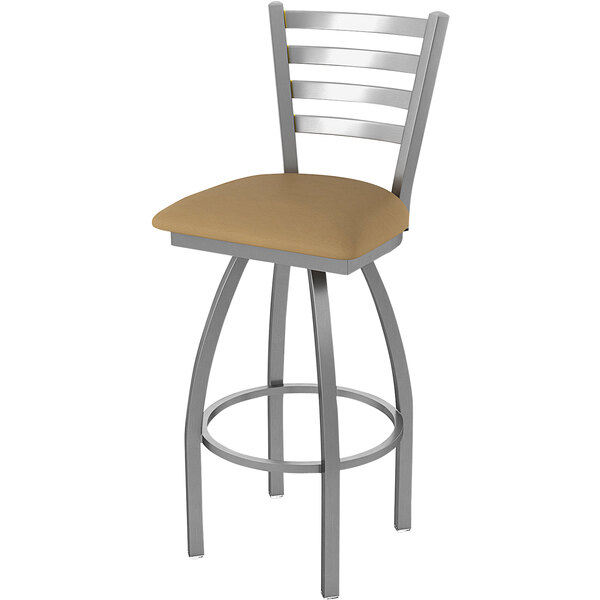 Holland Bar Stool Ladderback Swivel Stainless Steel Outdoor Bar Stool
