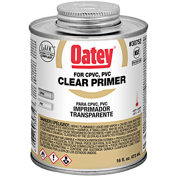 Oatey 30752 16 oz. Clear Primer for PVC / CPVC Pipe & Fittings