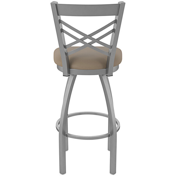 Holland Bar Stool Crossback Swivel Stainless Steel Outdoor Extra Tall