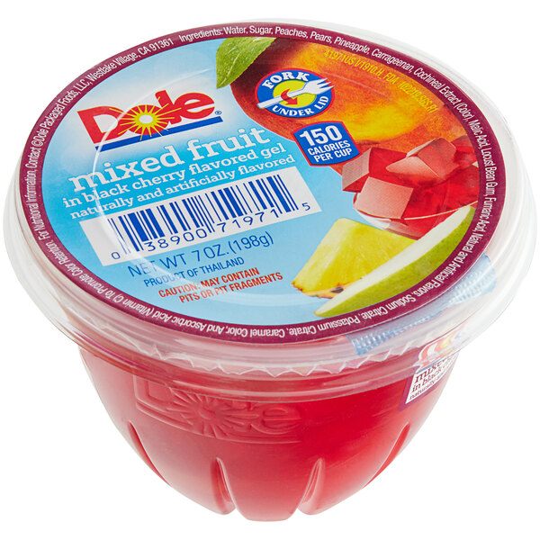 Dole Mixed Fruit in Black Cherry Flavored Gel 7 oz. Bowl 12/Case