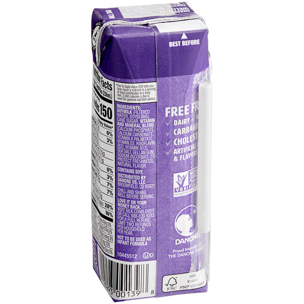 Silk Very Vanilla Soy Milk 8 fl. oz. 18/Case