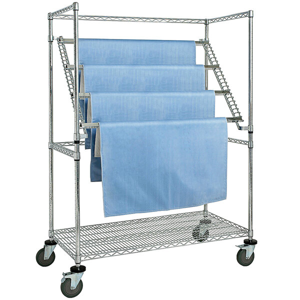 Quantum WRCSW2448 48" x 24" x 69" Chrome Cascading Mobile Sterile Wrap