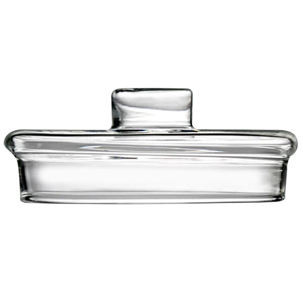 A clear glass container with a Flavour Blaster glass lid on top.