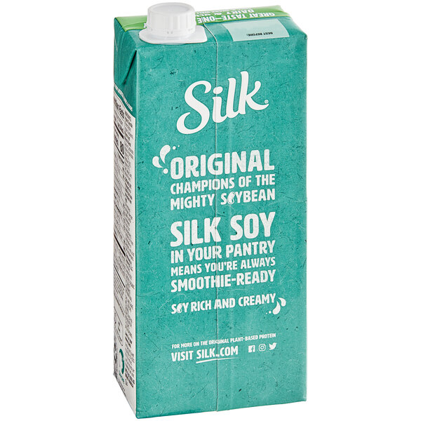 Silk Organic Unsweetened Soy Milk 32 fl. oz. 6/Case