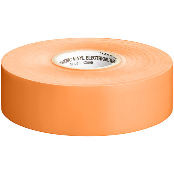 A roll of Shurtape orange vinyl electrical tape with a label.