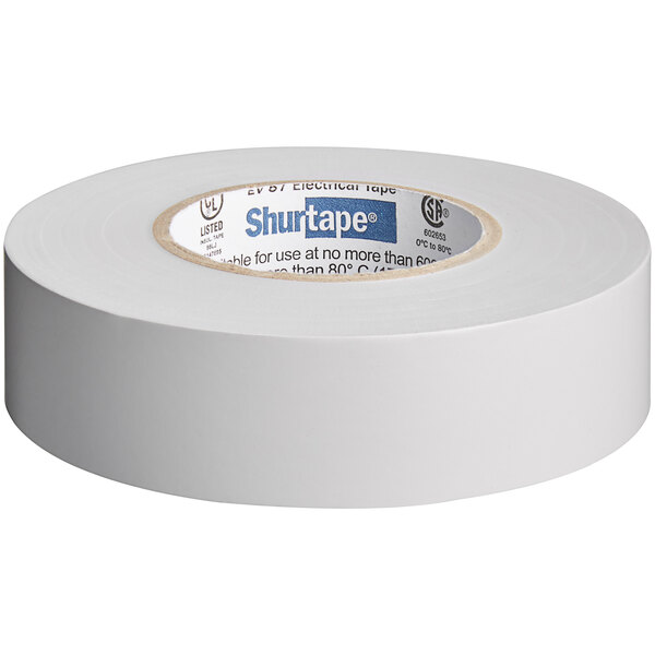 A roll of gray Shurtape electrical tape.