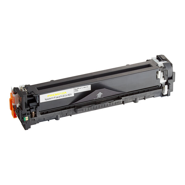 A black Point Plus remanufactured HP CF212A toner cartridge with yellow text.