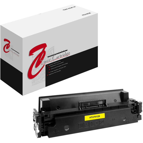 A black Point Plus toner cartridge for HP printers with a yellow label.