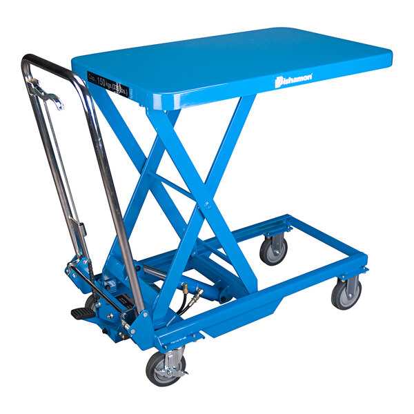 Bishamon MobiLift Manual Mobile Scissor Lift Table BX15 330 lb. Capacity