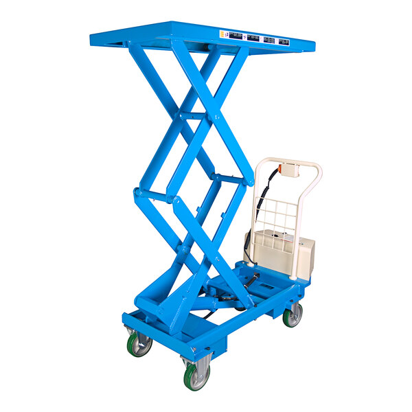 Bishamon MobiLift BatteryPowered Mobile Double Scissor Lift Table with