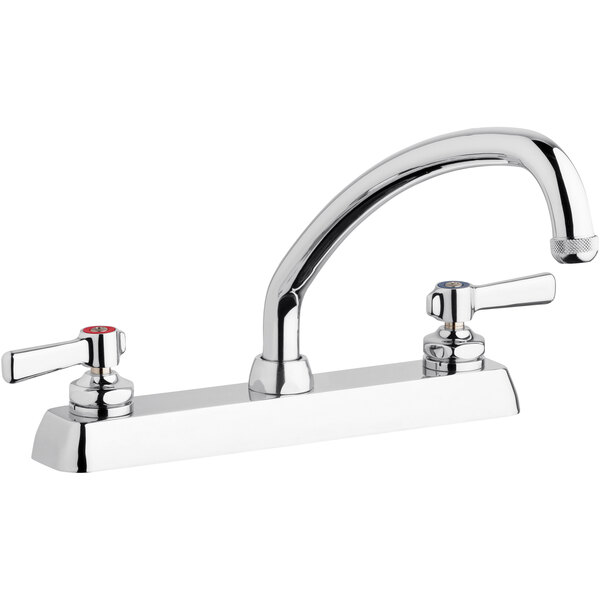 Chicago Faucets W8DL9E1369ABCP DeckMounted Faucet with 8" Fixed