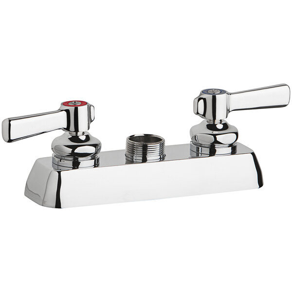 Chicago Faucets W4DLES369AB DeckMounted Spoutless Faucet with 4" Fixed Centers and 2 3/8
