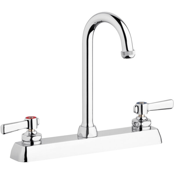 Chicago Faucets W8DGN1AE1369ABCP DeckMounted Faucet with 8" Fixed