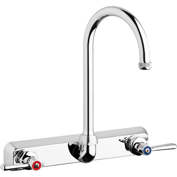 Chicago Faucets W8WGN2AE1369ABCP WallMounted Faucet with 8" Fixed