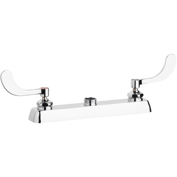 Chicago Faucets W8DLES317AB DeckMounted Spoutless Faucet with 8" Centers and 4" Wristblade Handles