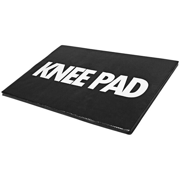 A navy knee pad with the words "Knee Pad" in white.