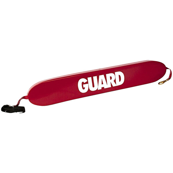 A red Kemp USA rescue tube with a white "GUARD" logo.