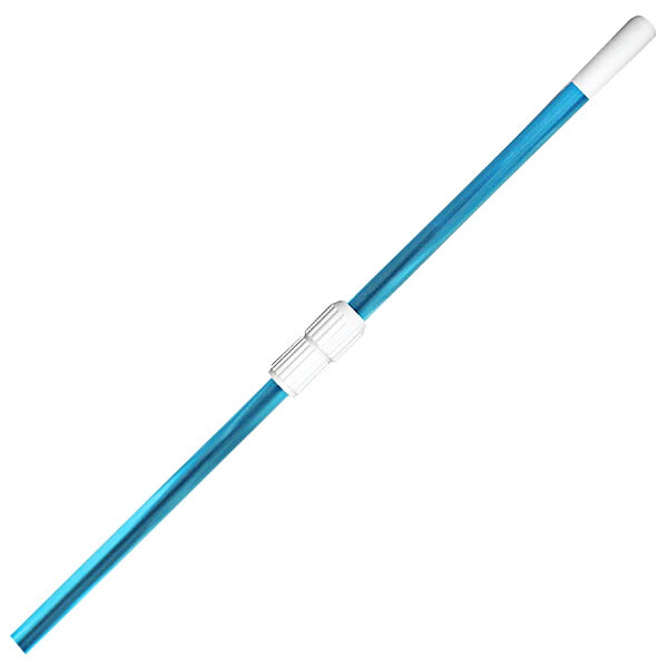 A blue and white Kemp USA 2-way telescoping swimming pool pole with a white handle.