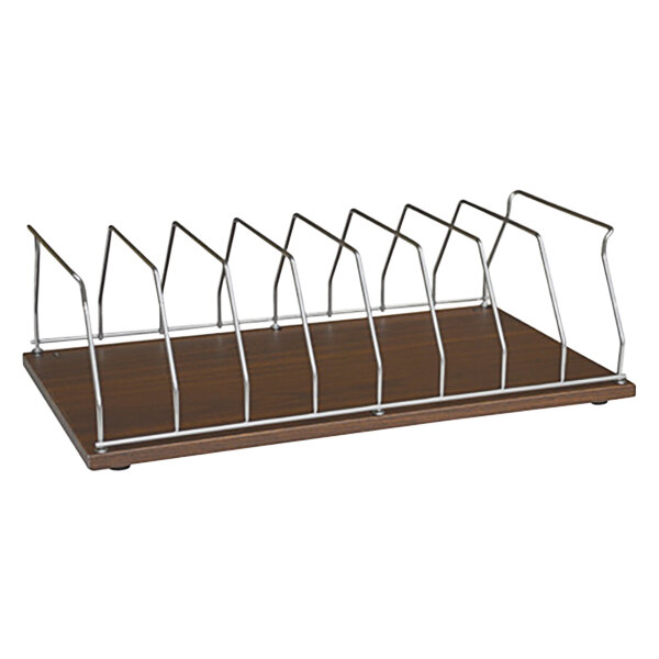 Omnimed 26" x 14 1/4" x 10" Woodgrain Countertop 8Section Storage Rack