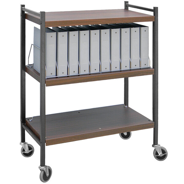 Omnimed Omnicart Woodgrain Open Binder Cart