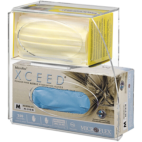 Omnimed Acrylic Disposable Glove and Mask Dispenser