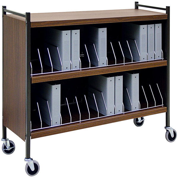 Omnimed Omnicart Woodgrain Horizontal 30Binder Closed Cart 260135WG