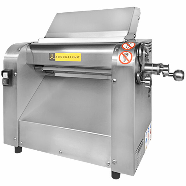 Arcobaleno ASC320 Enza 12 1/2" Countertop Dough Sheeter with 2 Dough Feed Openings 120V, 1/2 hp