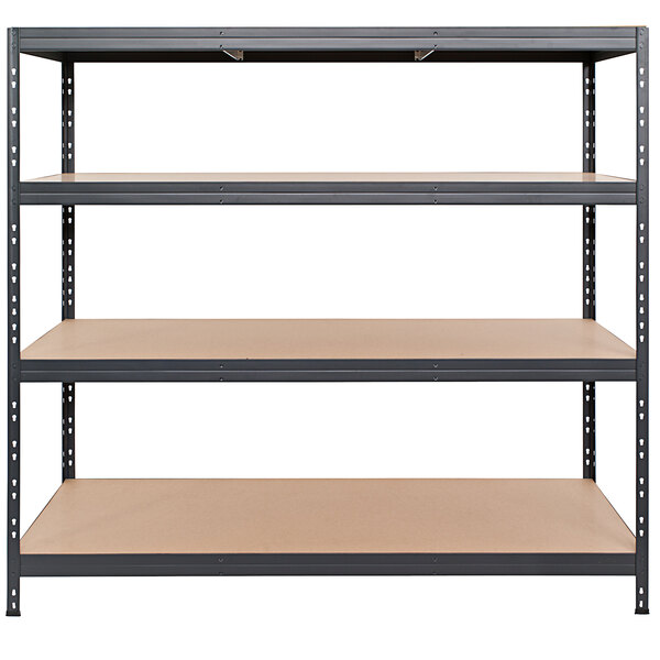 AR Shelving 24" x 71" x 71" 4Shelf Boltless Rivet Fiberboard Shelving Unit