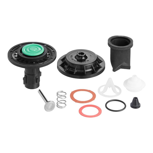 A black Sloan Regal diaphragm tune up kit with rubber parts.