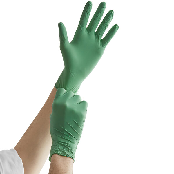 Showa Green Biodegradable Nitrile 4 Mil PowderFree Gloves Small