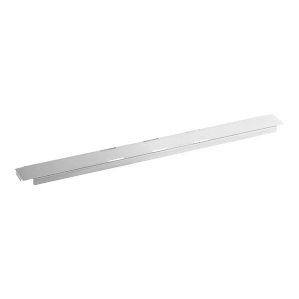 A white metal divider bar with rectangular ends.