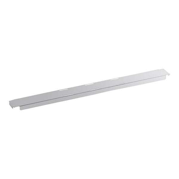 A white metal rectangular divider bar with holes.