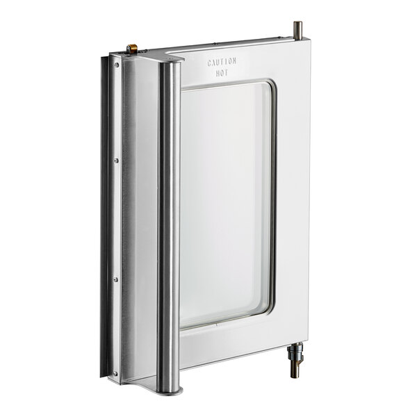 A stainless steel Main Street Equipment right door assembly with a window.
