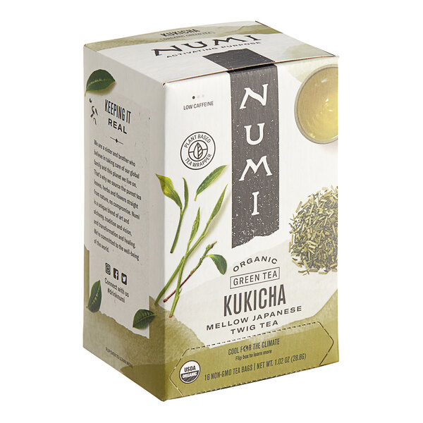 Numi Organic Kukicha Tea Bags 16/Box