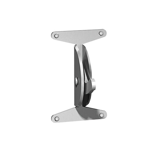 A stainless steel American Specialties, Inc. rear mounted clothes hook.