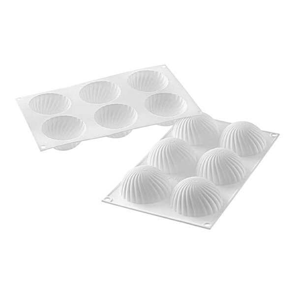 Silikomart 6 Compartment Parfum Silicone Baking Mold 3" x 1 1/2