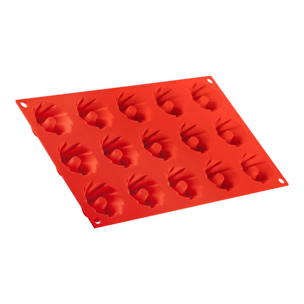 Silikomart 15 Compartment Swirl Silicone Baking Mold 1 3/4" x 3/4" Cavities SF310