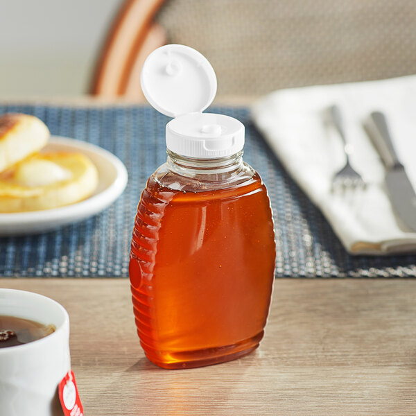 8 oz. (12 oz. Honey Weight) Classic Queenline PET Honey Bottle with