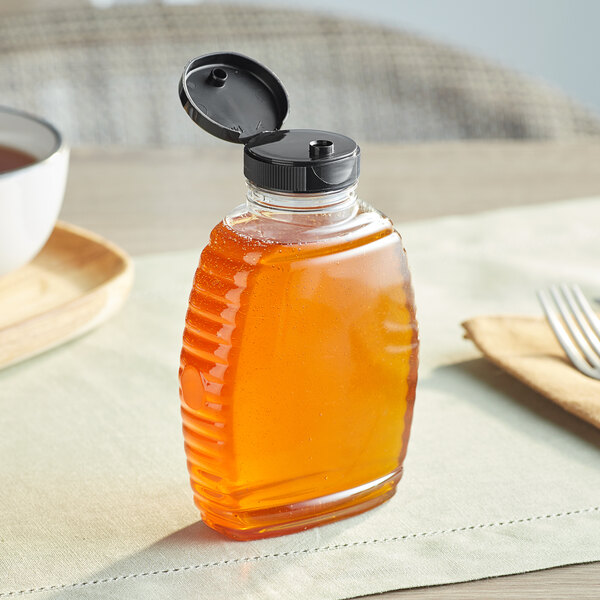 11 oz. (16 oz. Honey Weight) Classic Queenline PET Honey Bottle with